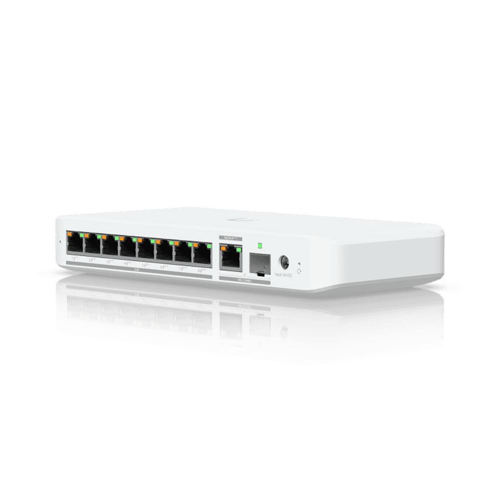 Ubiquiti UniFi Switch Flex 2.5G PoE PoE-коммутатор, 8х 2.5G RJ45, 1х 10G RJ45/SFP+, раздача 196 Вт