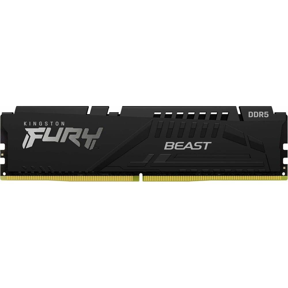 Модуль памяти Kingston OEM 16GB  DDR5 6400 DIMM FURY Beast Black XMP Gaming Memory KF564C32BB-16 Non-ECC, CL32, 1.4V, Heat Shield, 1Rx8, RTL