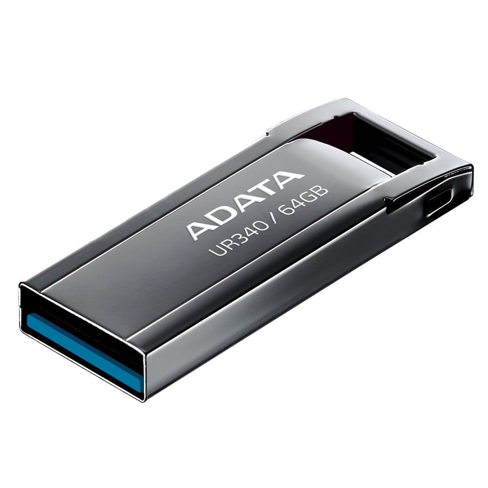 USB накопитель ADATA UR340 AROY-UR340-64GBK USB 3.2 64GB Gen1, Black, Retail