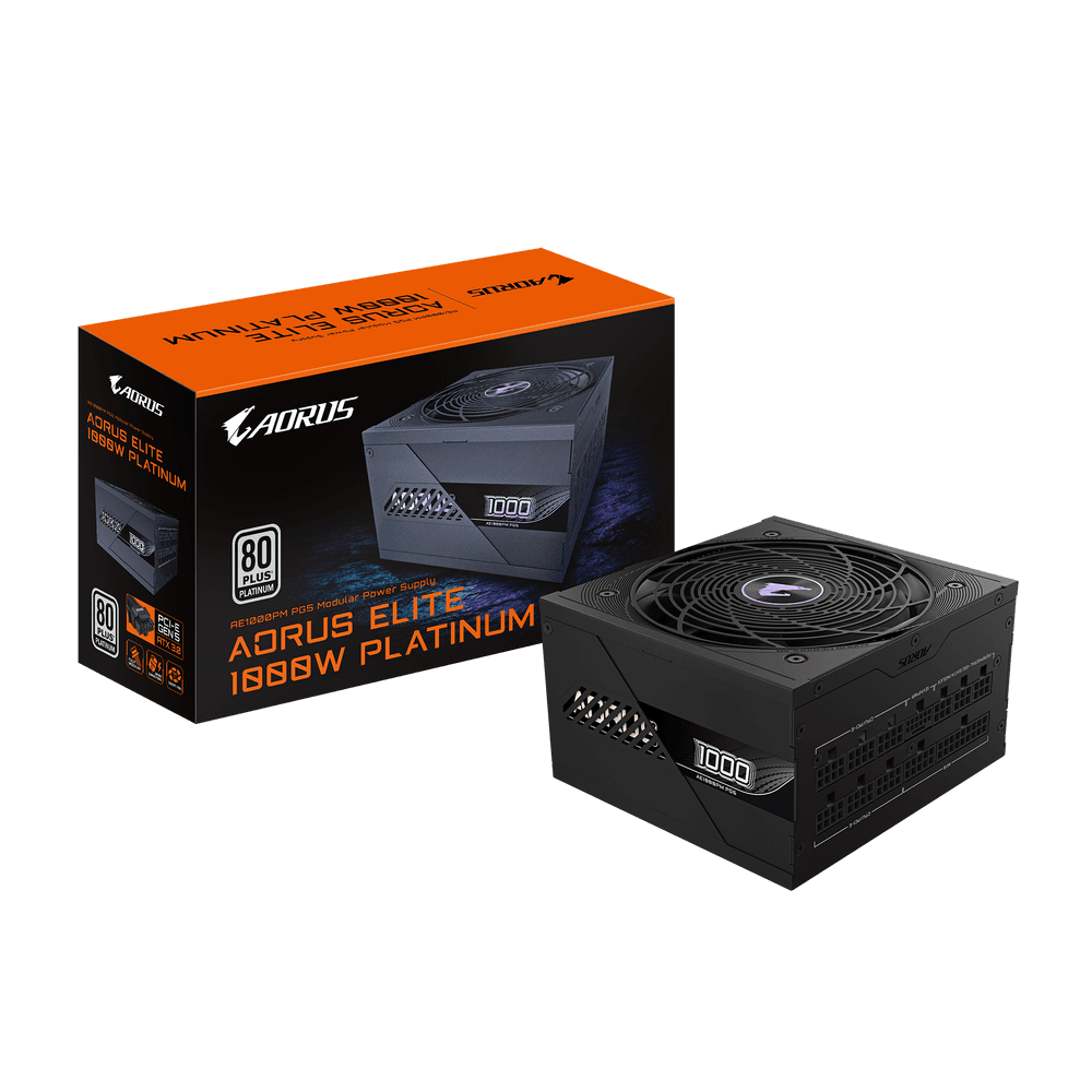 Блок питания ПК Gigabyte AE1000PM PG5 1000W, 80Plus, Platinum, Полностью модульный, PCIe Gen 5.1, ATX 3.0 compatible