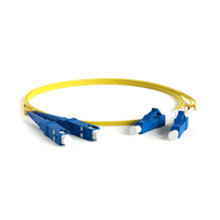 Кабель Hyperline FC-D2-9-LC/UR-SC/UR-H-1M-LSZH-YL Патч-корд волоконно-оптический (шнур) SM 9/125 (OS2), LC/UPC-SC/UPC, 2.0 мм, duplex, LSZH, 1 м - фото 1