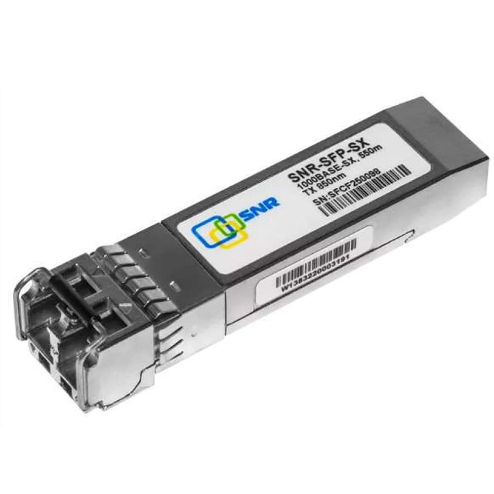 Трансивер SNR SFP 100BASE-SX, SWL, MMF, LC duplex, 850нм, up to 550м (7.5dB), analog CISCO GLC-SX-MM 