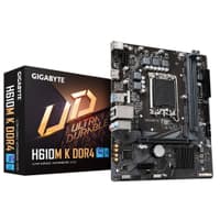 Материнская плата Gigabyte Bad Pack H610M K DDR4, Socket 1700, Intel®H610, 2xDDR4-3200, HDMI, 1xPCI-Ex16, 1xPCI-Ex1, 2xSATA3, 1xM.2, 8Ch Audio, GLan, (4+2)xUSB2.0, (2+2)xUSB3.2, mATX, RTL {10} bp - фото 1