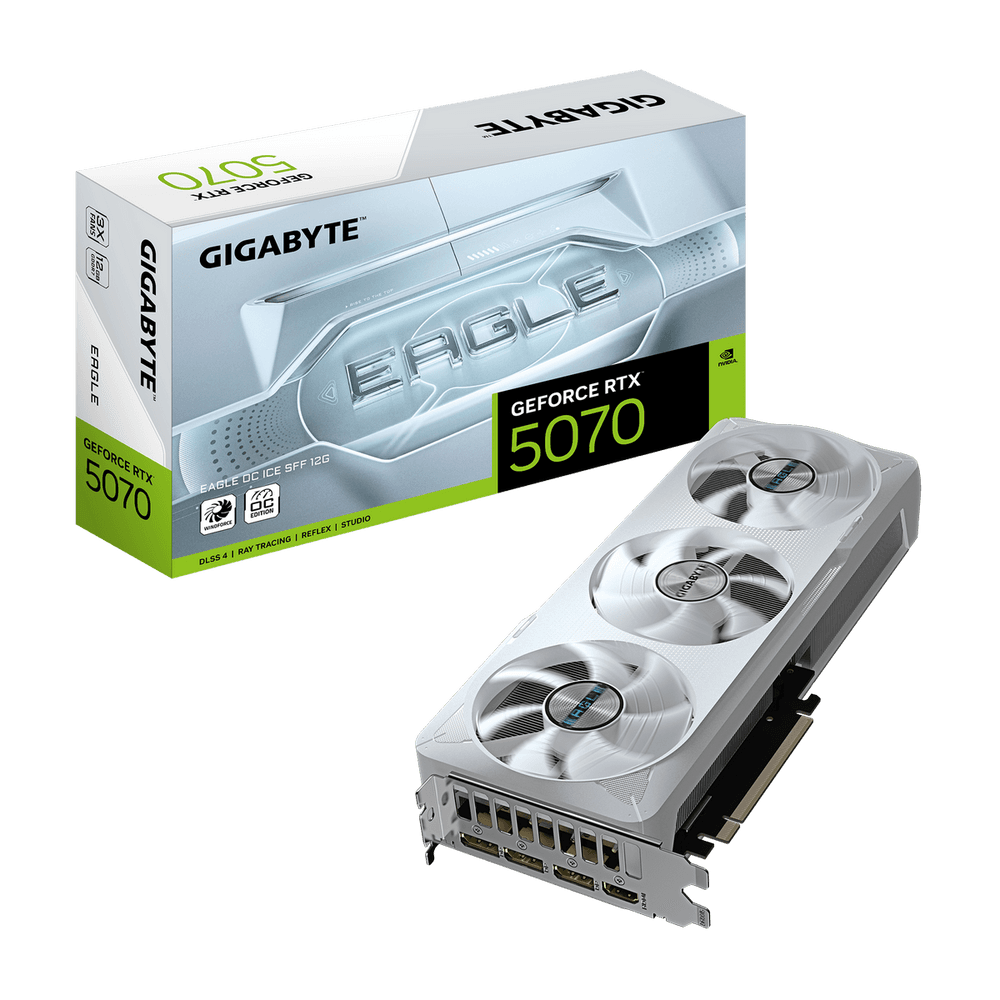 Видеокарта Gigabyte RTX5070 EAGLE OC ICE SFF 12GB GDDR7 192bit 3xDP HDMI 3FAN RTL