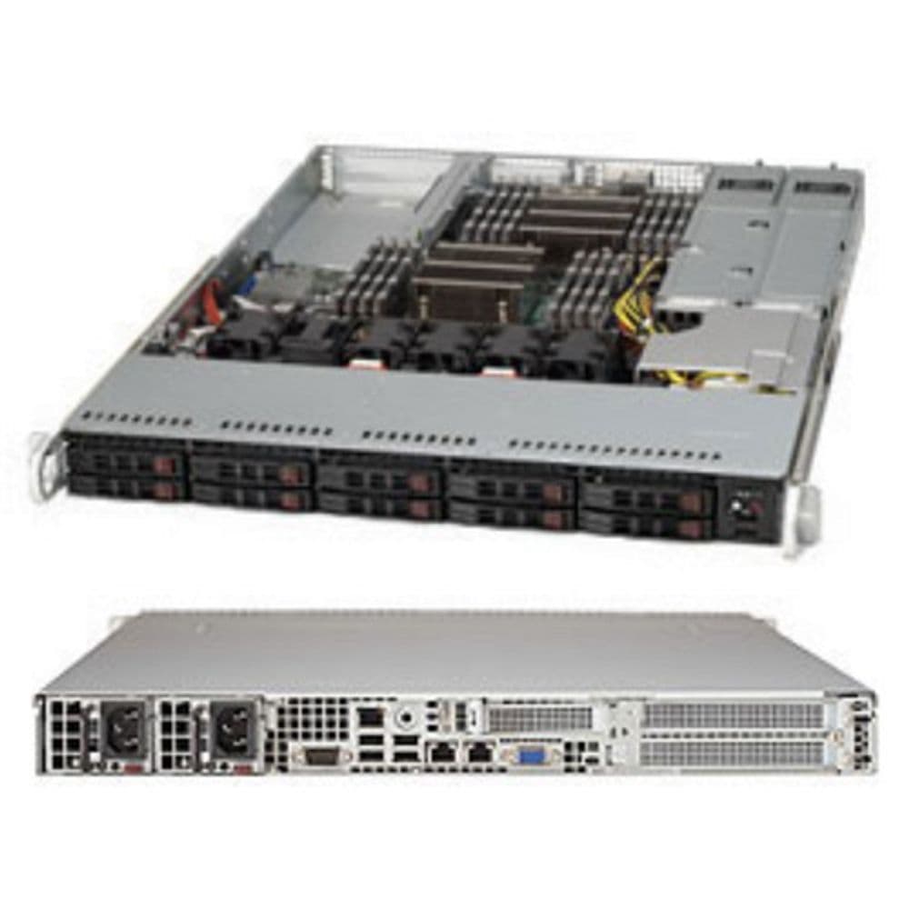 Корпус SuperMicro CSE-116TQ-R700WB Black 1U SC116 WIO Chassis w/ Redundant 700W
