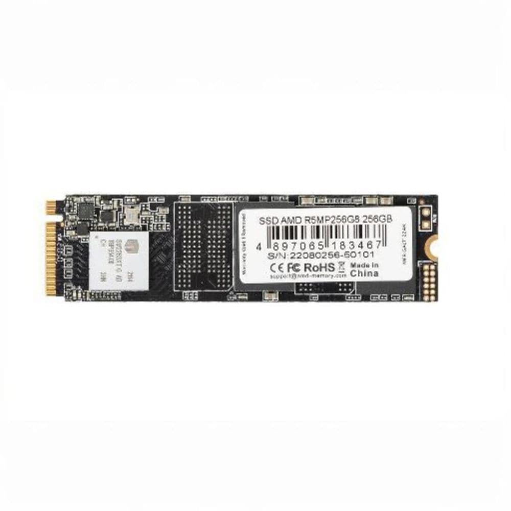 Твердотельный накопитель SSD AMD Radeon Bad Pack M.2 2280 256GB R5 Client SSD R5MP256G8 PCIe Gen3x4 with NVMe, IOPS 200K/200K, R2100/W1000, MTBF 1.5M, 3D TLC, RTL (183467) {200} bp
