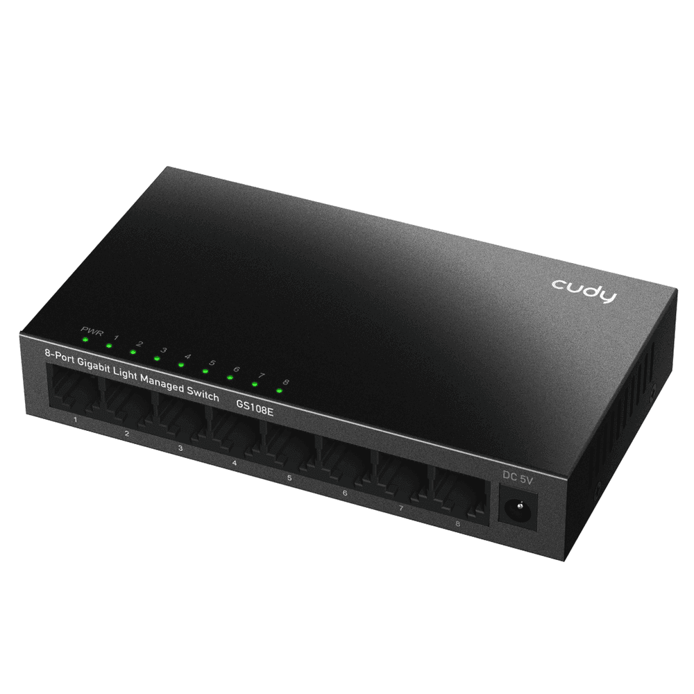 Коммутатор CUDY 8-Port Gigabit Light Managed Switch 8-Port Gigabit Light Managed Switch, 8 10/100/1000M RJ45 Ports, Desktop Metal Case, Power Saving, Plug & Play, Local management via WEB GUI, support STP/RSTP, 802.1Q/MTU/Port Based/Voice VLAN, Static Link Aggregation, Storm Control, 802.3 Flow Control, Loo