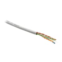 Кабель Hyperline UUTP4R-C6-S23-IN-LSZH-GY-305 (305 м) Кабель витая пара, неэкранированный U/UTP, категория 6, 4 пары 23 AWG, 4х2х0,57 мм, однопроволочные жилы, LSZH, нг(А)-HF, внутренний -20°C – +60°C, серый, системная гарантия 25 лет - фото 1