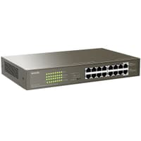 Tenda TEG1116P-16-150W Коммутатор неуправляемый PoE, 16 портов, 16x1 Гбит/с, PoE 16х30 Вт (до 135Вт), установка в стойку - фото 2