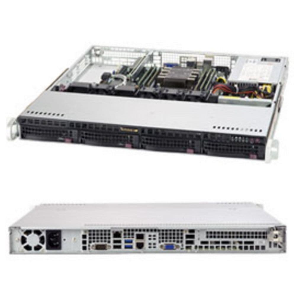 Платформа системного блока SuperMicro SYS-5019P-M 1U, 1xLGA3647, iC621, 6xDDR4, up to 4x3.5, 2x1GbE, 1x350W (813MFTQC-350CB  X11SPM-F)