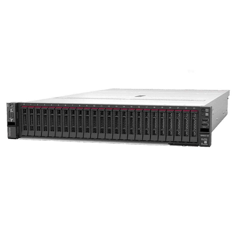 Платформа системного блока с ЦПУ Lenovo 7Z73TA8100 SR650 V2 Xeon Silver 4314 (16C 2.4GHz 24MB Cache/135W), 32GB (1x32GB, 3200MHz 2Rx4 RDIMM), 8 SAS/SATA, 9350-8i, 1x750W Platinum, 5 Standard Fans, XCC Enterprise, Toolless V2 Rails