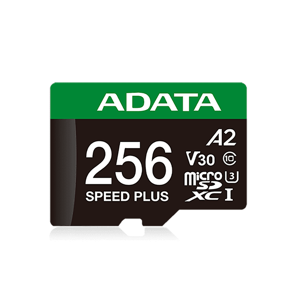 Карта памяти microSDXC 256GB  ADATA Speed Plus  UHS-I U3/V30/A2, до 180/160 MB/s, Durable (Water-/Shock-/X-Ray-Proof), RTL