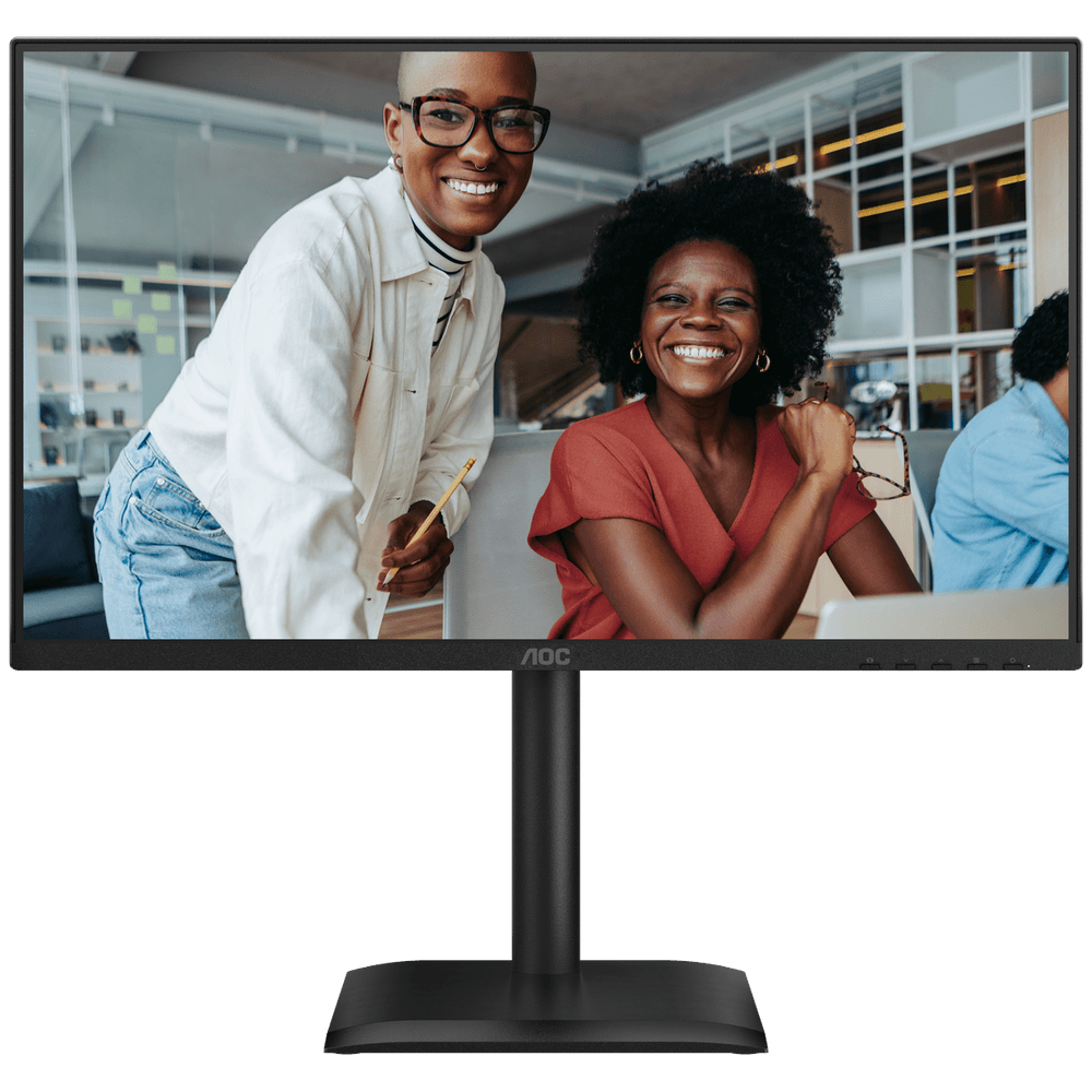 Монитор 23.8" AOC 24E4CV  IPS, 1920x1080, 120Hz, 4ms, 300сd/m, 1500:1 | HDMI(1.4), DP(1.4), Type-C(PD-90W), 4xUSB 3.2, RJ45 | HAS, InPSU, Speakers, Vesa 100, Black