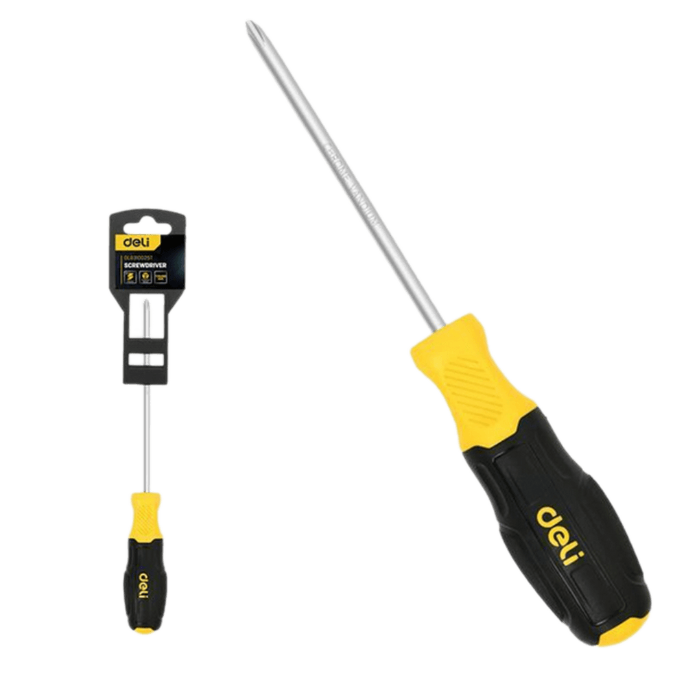 Отвертка Torx Deli DL6310025T T25x100мм сталь Cr-V, двухкомпонентная прорезиненная рукоять