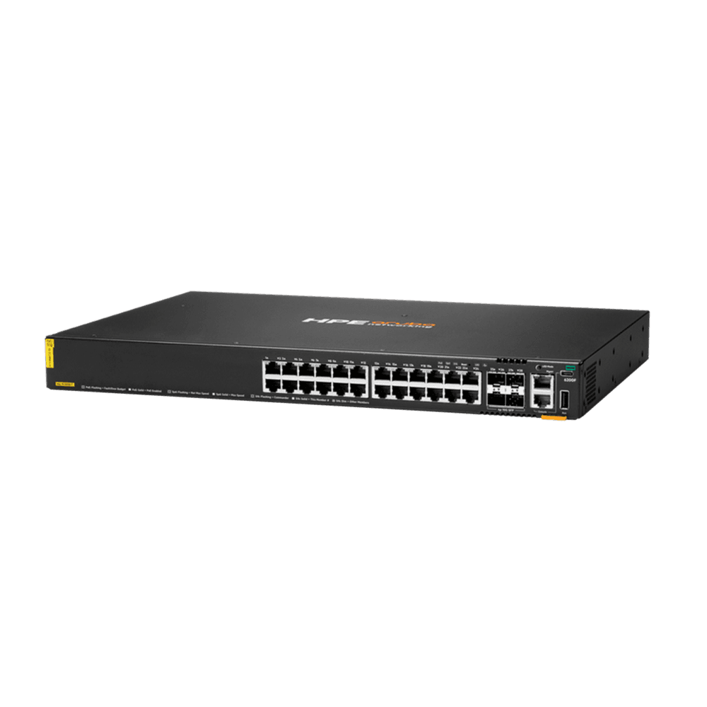 Коммутатор JL725B HPE Aruba Networking CX 6200F 24G Class 4 PoE 4SFP+370W Managed L3 Switch