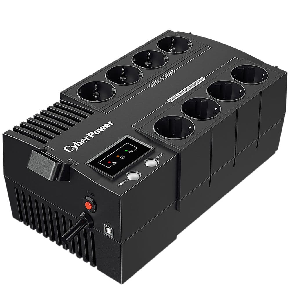Источник бесперебойного питания (ИБП) BS450E Line-Interactive CyberPower NEW 450VA/270W USB (4+4 EURO). UPS Line- Interactive CyberPower BS450E NEW 450VA/270W USB (4+4 EURO).