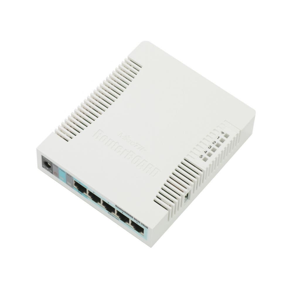 Точка доступа Wi-Fi MIKROTIK RB951G-2HnD Wi-Fi router. 802.11b/g/n 2.4GHz, 5x Ethernet 10/100/1000, USB. PoE {20}, (001108)