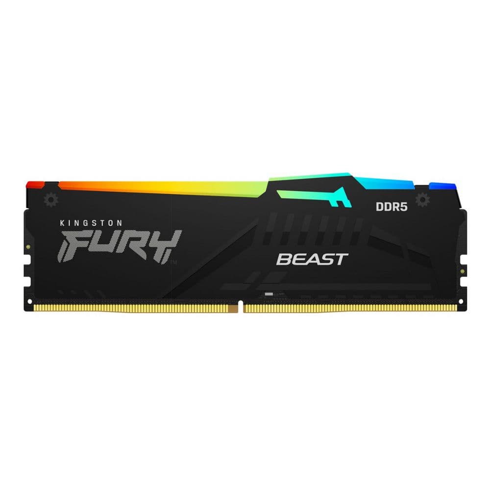Модуль памяти Kingston 16GBDDR5 5600 DIMM FURY Beast RGB XMP Gaming Memory KF556C40BBA-16 Non-ECC, CL40, 1.25V, 1RX8 40-40-40 288-pin 16Gbit, RTL