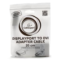Переходник Cablexpert DisplayPort -> DVI A-DPM-DVIF-002-W 20M/29F, белый, пакет - фото 2