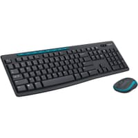 Комплект клавиатура и мышь Logitech MK275 |920-008535| клавиатура черная, 112 клавиш с защитой от воды, мышь черная, оптическая, 1000dpi, 3 кнопки, 2.4GHz, USB-ресивер - фото 1