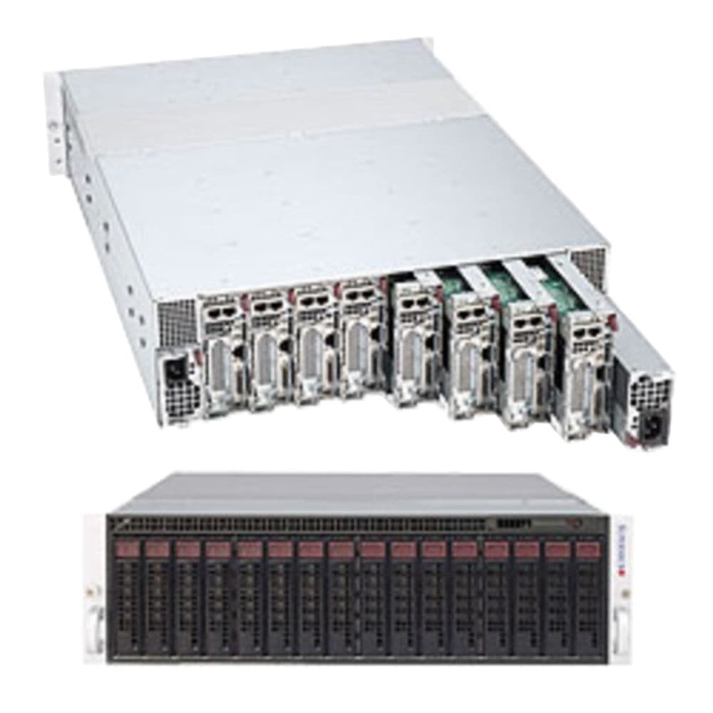 Платформа системного блока SuperMicro SYS-5038ML-H8TRF 3U MicroCloud System CSE-938BH-R1620B X10SLD-F LGA1150 4xDDR3 4xSATA3 USB3.0 PCI-E3.0x8 in Micro-LP