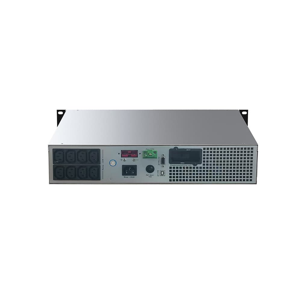 Онлайн ИБП MR-US1KRT-HTIE, 1кВА/1кВт, 36В, Вход: С14, Выход: 8*IEC C13, без батареи, стоечный