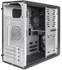 Компьютерный корпус Minitower ExeGate mEVO-7807 (mATX, без БП, 1хUSB+1хUSB 3.0, черный 1x12см с RGb подсветкой) - фото 2