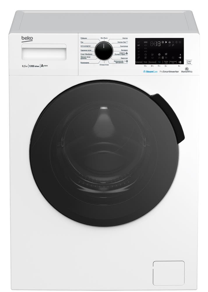Стиральная машина Beko WSPE6H616W класс: A+++ загр.фронтальная макс.:6.5кг белый инвертор