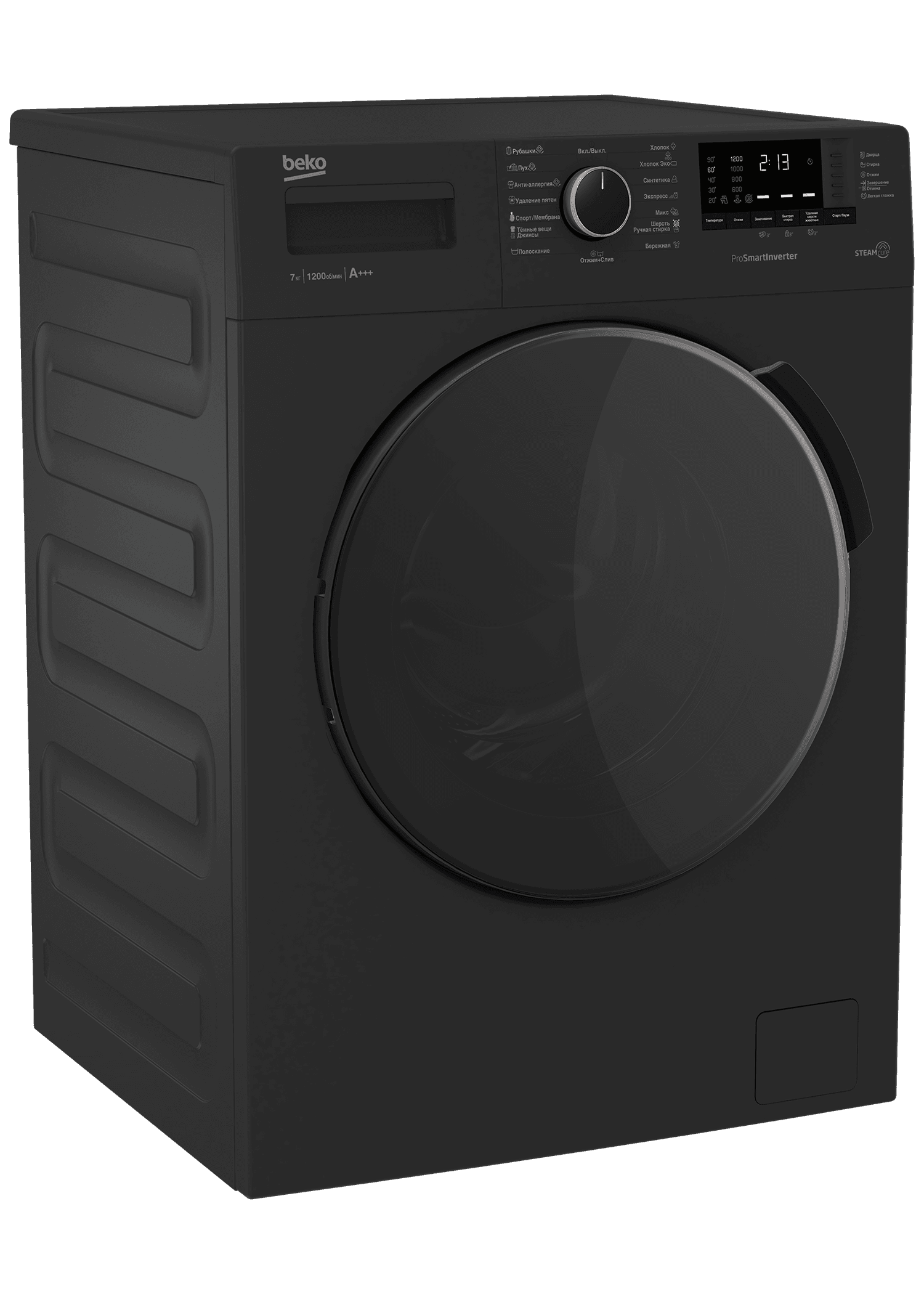 Стиральная машина Beko WSPE7612A класс: A загр.фронтальная макс.:7кг антрацит инвертор