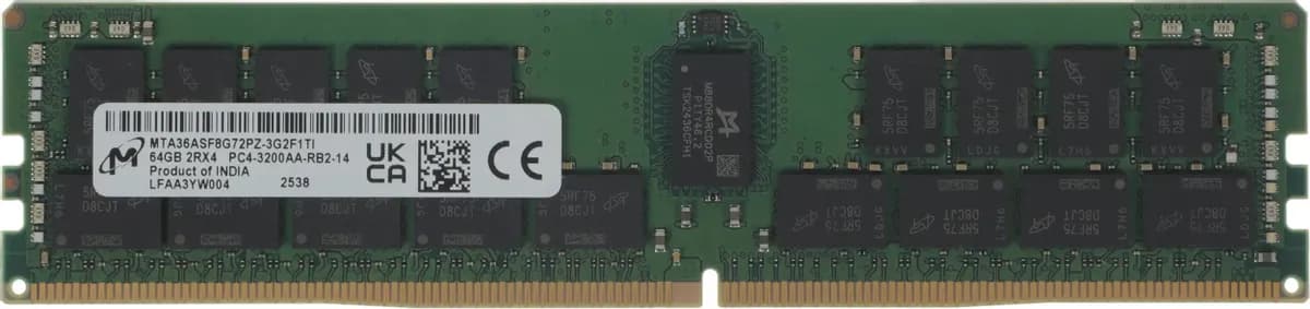 Модуль памяти RDIMM 64GB DDR4-3200 ECC REG MTA36ASF8G72PZ-3G2F1 MICRON