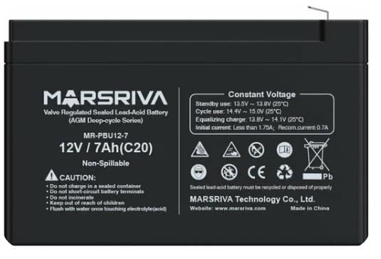 Сменный AGM аккумулятор MR-PBU12-7 MARSRIVA