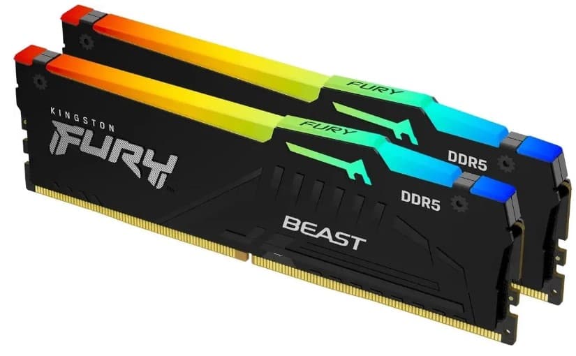 Модуль памяти DIMM 64GB (32GBх2) DDR5-6000 RGB KF560C36BBE2AK2-64 KINGSTON