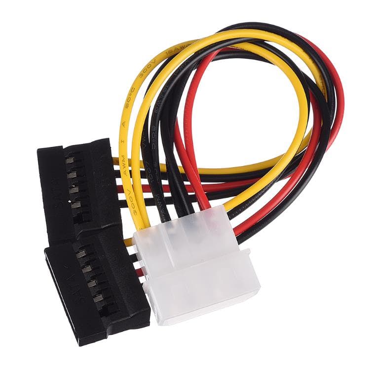 Кабель MOLEX (F)/2SATA (M) 0.2M 00-00029040 GoPower