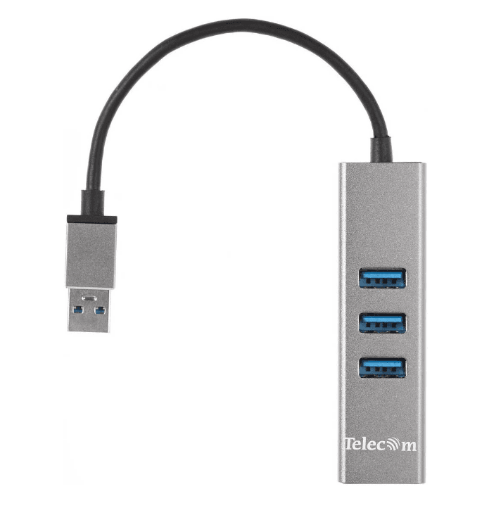 Переходник USB 3.0 -RJ-45 1000Mbps +3 USB3.0, Aluminum Shell, 0.2м TA311U TELECOM