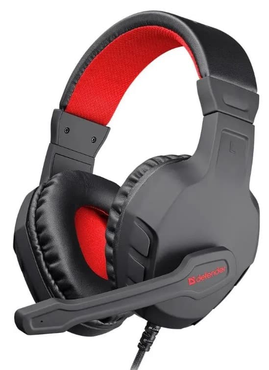 Гарнитура GAMING CUJO BLACK/RED 64505 DEFENDER