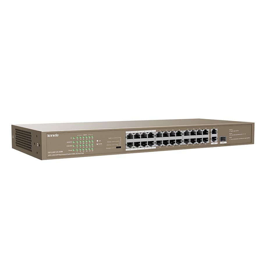Коммутатор 24PORT TEF1126P-24-250W TENDA