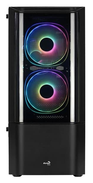 Корпус MIDITOWER ATX,micro ATX,mini-ITX W/PSU 7x12cm Fan(1 предустановлен) черный с окном Quantum-G-BK-v2 4710562758511 AEROCOOL