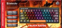 Клавиатура MECHANICAL BLK RAVEN GK-417 RU RGB 45414 DEFENDER - фото 1
