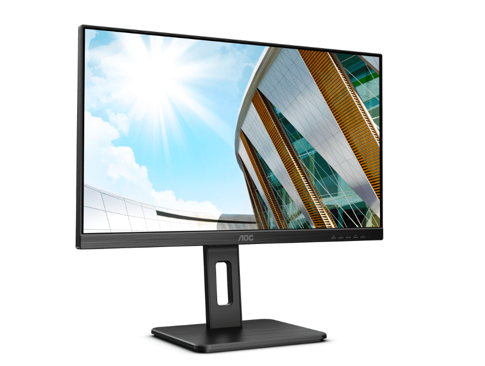 Монитор AOC 23,8" 24P2Q, 16:9, IPS, FHD, 4ms, 300cd, 75Hz, VGA, DVI, HDMI, DP, USB, SPK, HAS