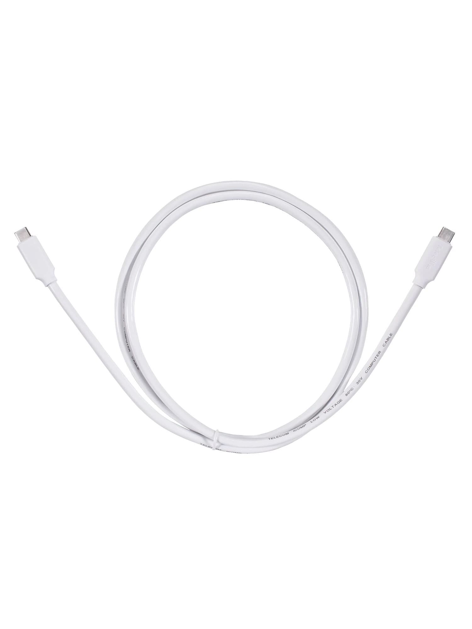 Кабель-соединительный Type-Cm-Type-Cm, 10Gbps, 60W,1.2 метра белый TUS719W-1.2M TELECOM