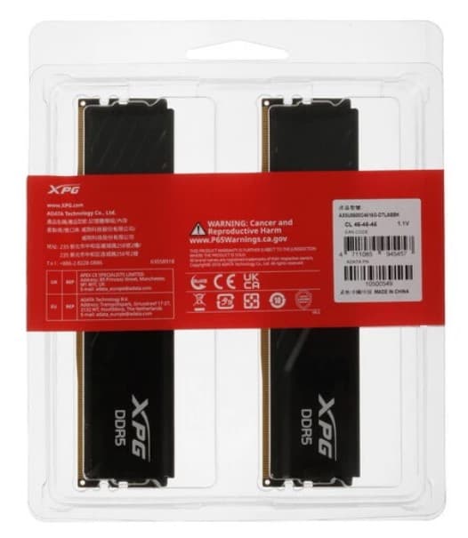 Модуль памяти DIMM 32GB (16GBx2) DDR5-5600 AX5U5600C4616G-DTLABBK ADATA