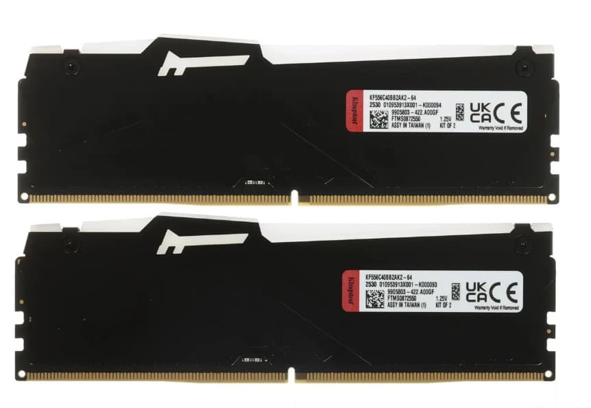 Модуль памяти DIMM 64GB (32GBх2) DDR5-5600 RGB KF556C40BB2AK2-64 KINGSTON
