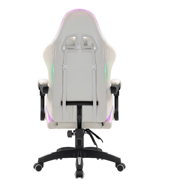 Кресло игровое Energy класс-4 наклон спинки 135° до 110кг экокожа RGB белый 64557 DEFENDER
