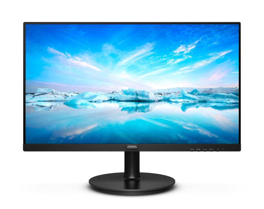 Монитор Philips 21,5" 222V8LA/01, 16:9, VA, FHD, 4ms, 250cd, 75Hz, VGA, HDMI, DP, SPK