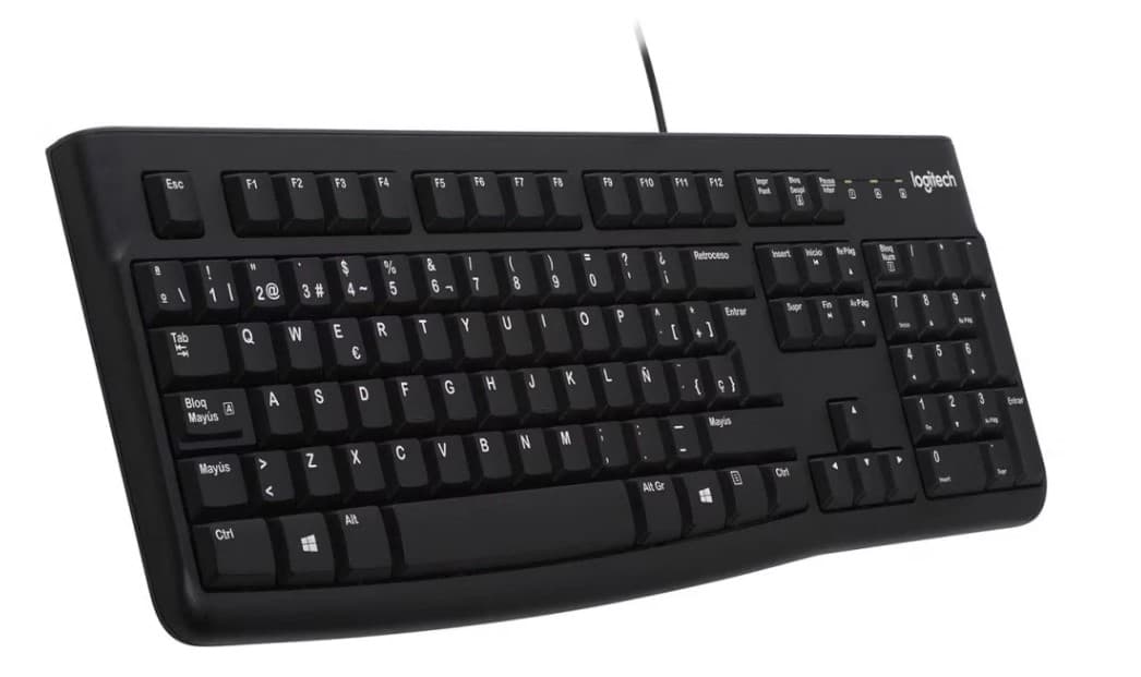 Клавиатура K120 USB 104кл. EN/RU черная/белая раскладка 920-002522 LOGITECH