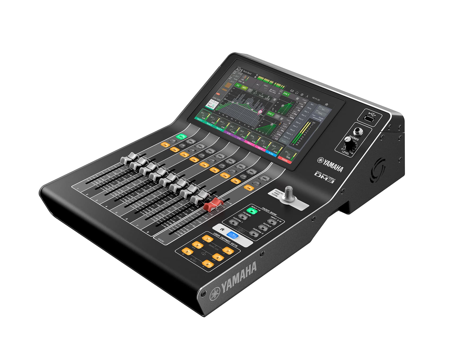 Микшер Yamaha [DM3S ] цифровой, компактный. 9 фейд. + 9" сенсорный экран, 16 вх. mic/line, 8 вых., USB: 18 вх. + 18 вых., 18 эффектов, 48 кГц/96 кГц
