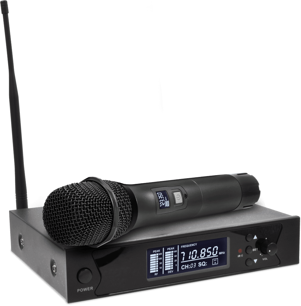 Микрофонная радиосистема Axelvox [DWS7000HT (ST Bundle)] UHF 710-726 MHz, 32 канала, LCD дисплей, ИК порт, ручной микрофон