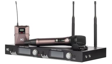Радиосистема [T-521UT] ITC, UHF двухканальная радиосистема с петличным и ручным микрофонами. LCD дисплей. True Diversity. Одновременная работа до 6 каналов