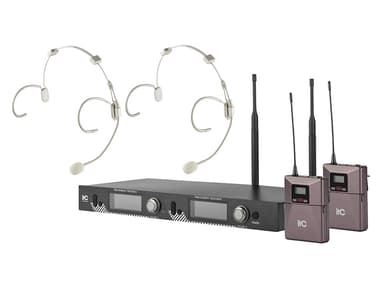 Радиосистема [T-521US] ITC, UHF двухканальная радиосистема с двумя головными микрофонами. LCD дисплей. True Diversity. Одновременная работа до 6 каналов