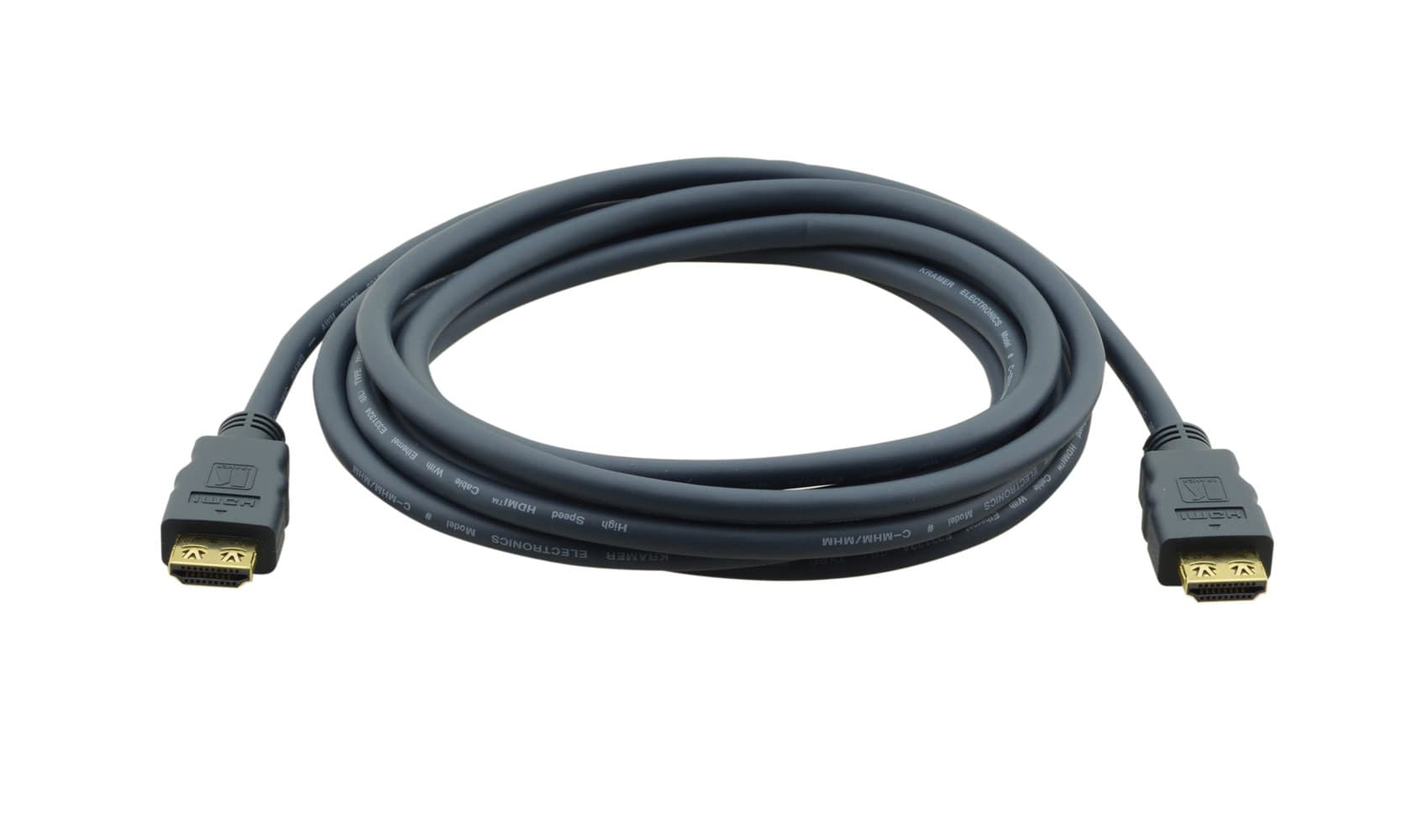 Кабель HDMI [97-0131001] Kramer Electronics [C-MHM/MHM-1] HDMI-HDMI (Вилка - Вилка) c Ethernet гибкий (v 1.4), 0.3 м